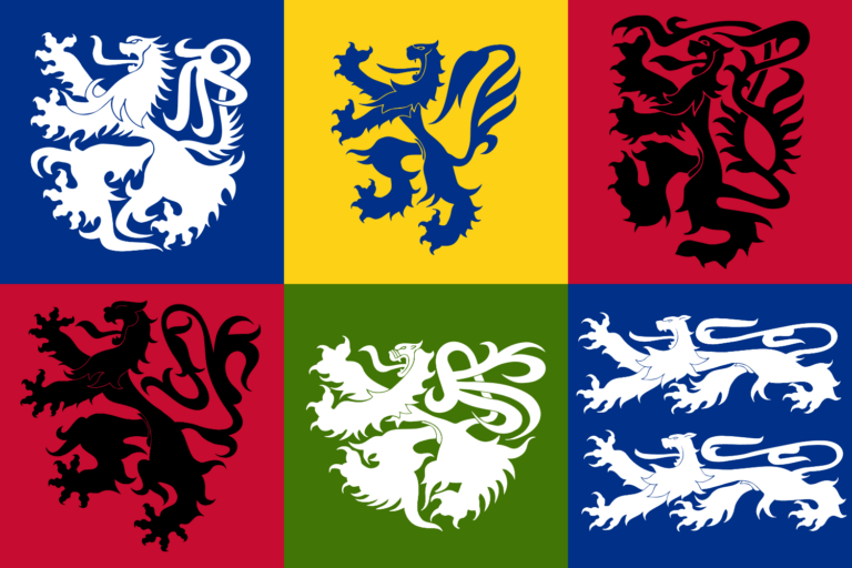 6 Heraldic Lions