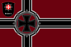 Kriegsflagge der Kaisergarde für schweizer Divisionen (Mech.)