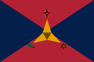 flag of the tri-species empire of kha&#8217;Exaru