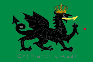 English Wyrmland Kingdom Flag