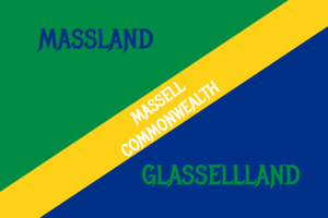 Massland flag, 1954 (Massell Commonwealth/Massland-Glassellland)