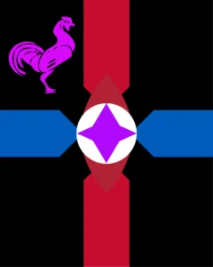 The monarchy of Sath-Las-Diego&#8217;s war flag