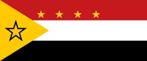 Unnamed country flag with 5 states