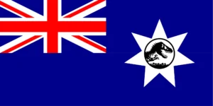 Jurassic world Australian Flag, National Patriot community