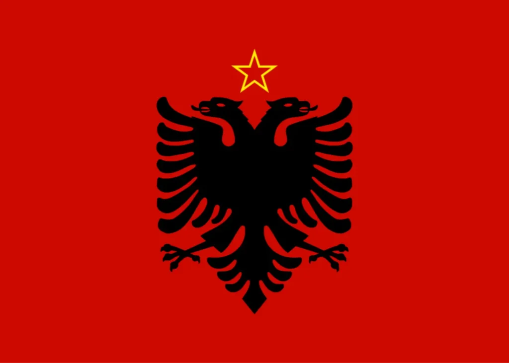 Flag of Communist Albania