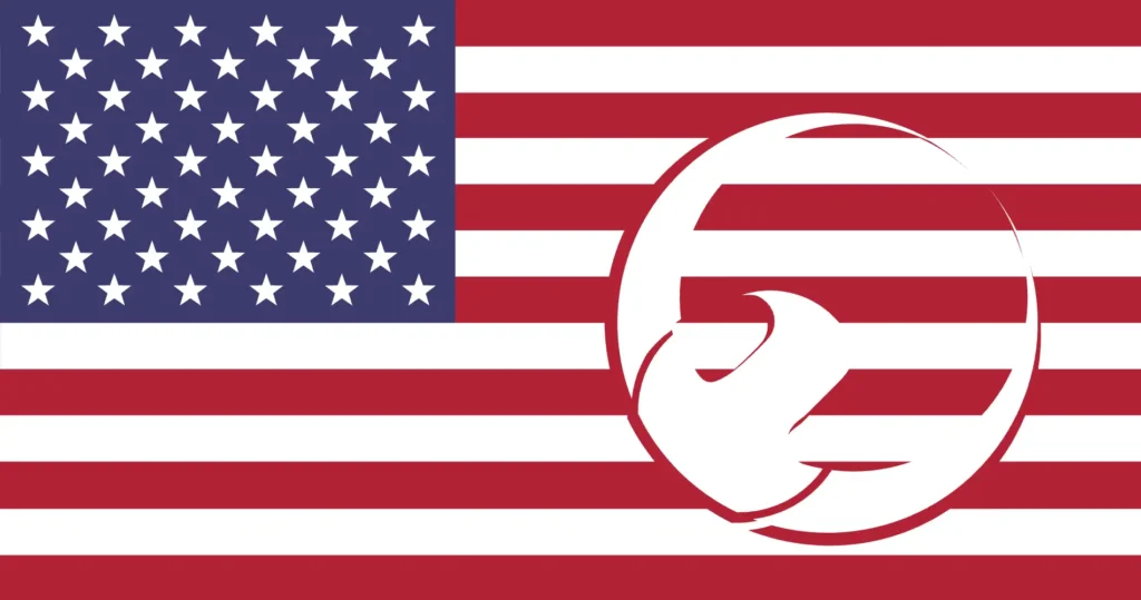 Flag of The American Territories, officially Realmsprotektorat Amerika