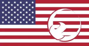 Flag of The American Territories, officially Realmsprotektorat Amerika