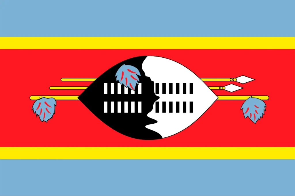 Flag of Eswatini with Light Colors