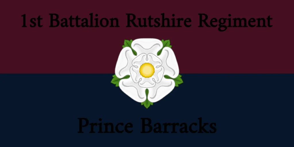1st Bn Rutshire Reg Barracks Sign