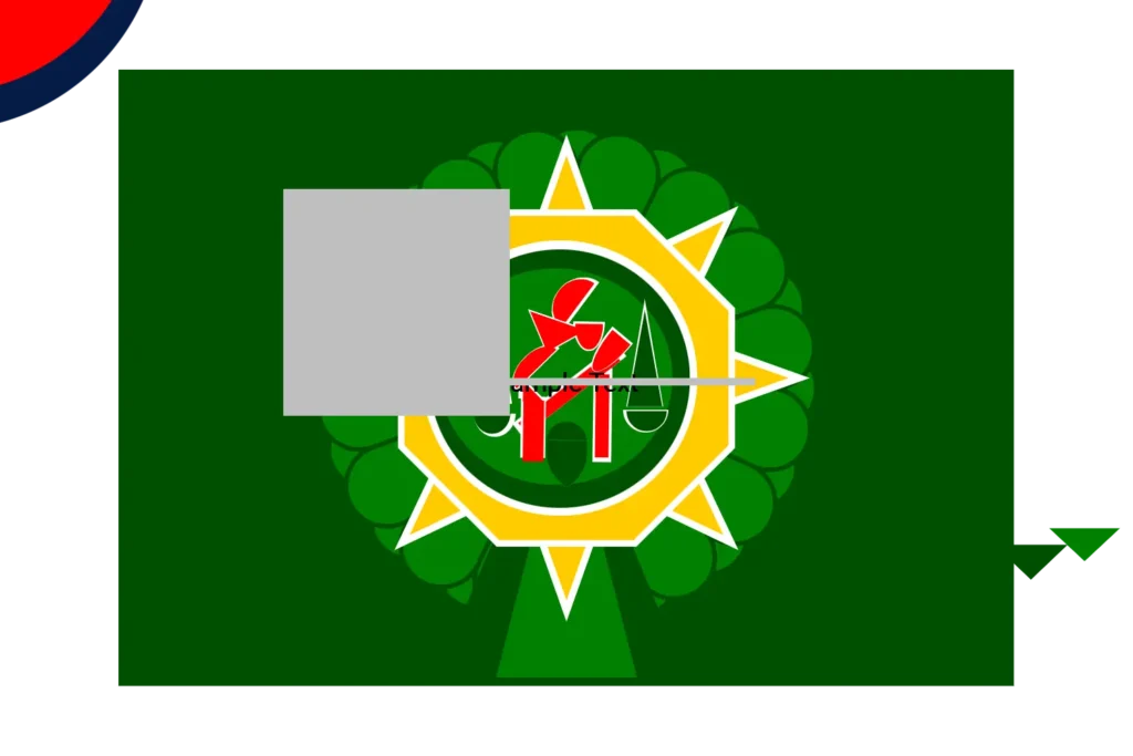 city flag without red or blue