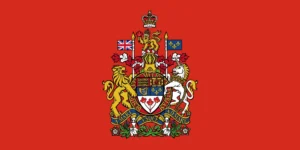 Fictional flag of the kingdom of Canada (this coat of arms is made by the Canadian government and getting used by me)