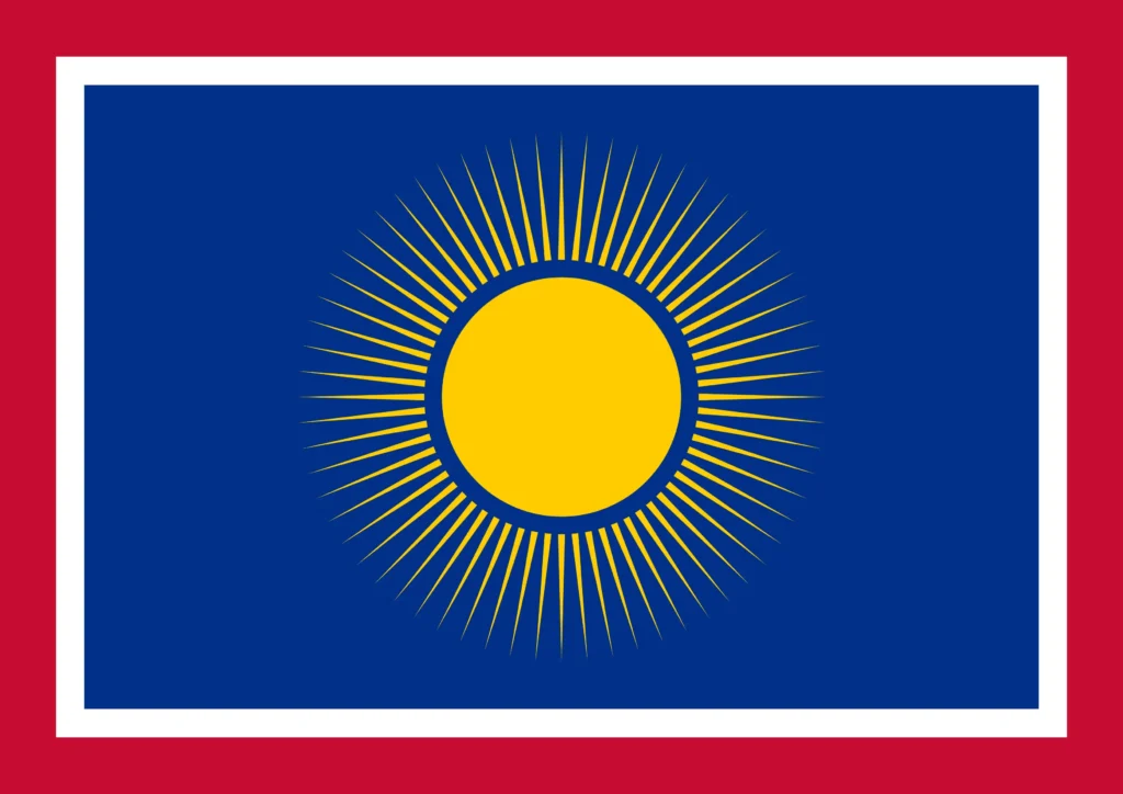 International Streets in the United States of America Flag