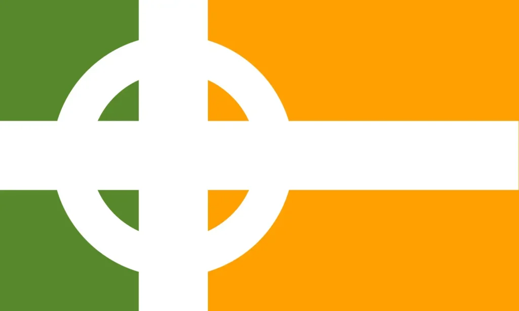 Irish Nordic-style flag (NOT FASCIST IT IS FROM THE CELTIC CROSS)