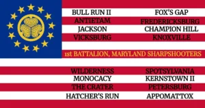 1st Maryland Sharpshooter Battalion National Flag w/ battle honors